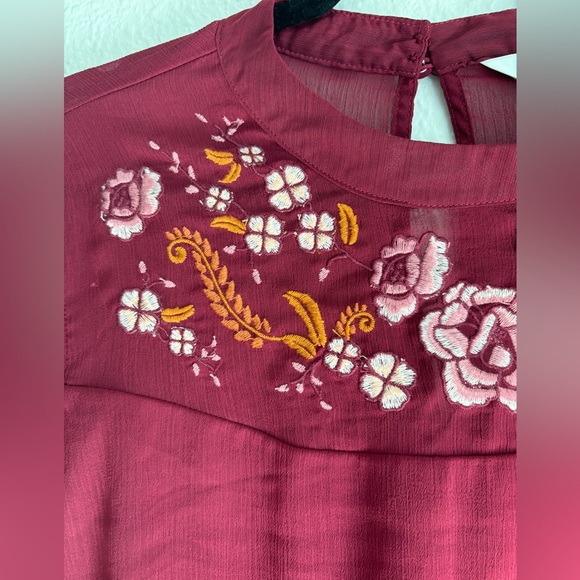 Embroidered, Long Sleeve Blouse - Picture 4 of 12
